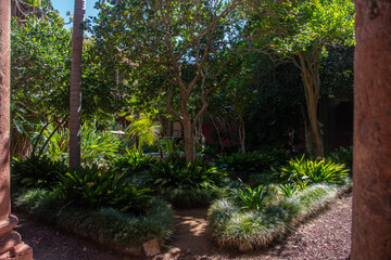 The beautiful courtyard of the Church of San Augustin in San Cristobal de la Laguna