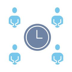 meeting time concept line icon. Simple element illustration. meeting time concept outline symbol design.