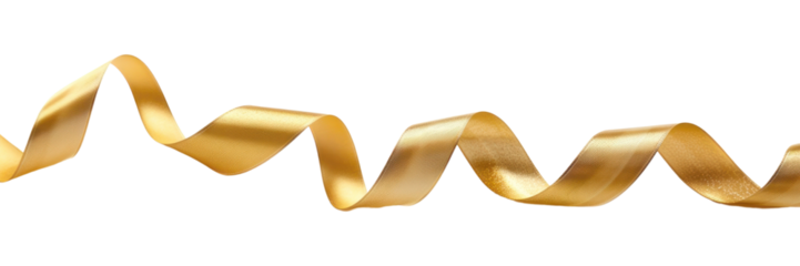 PNG Elegant gold ribbon decoration