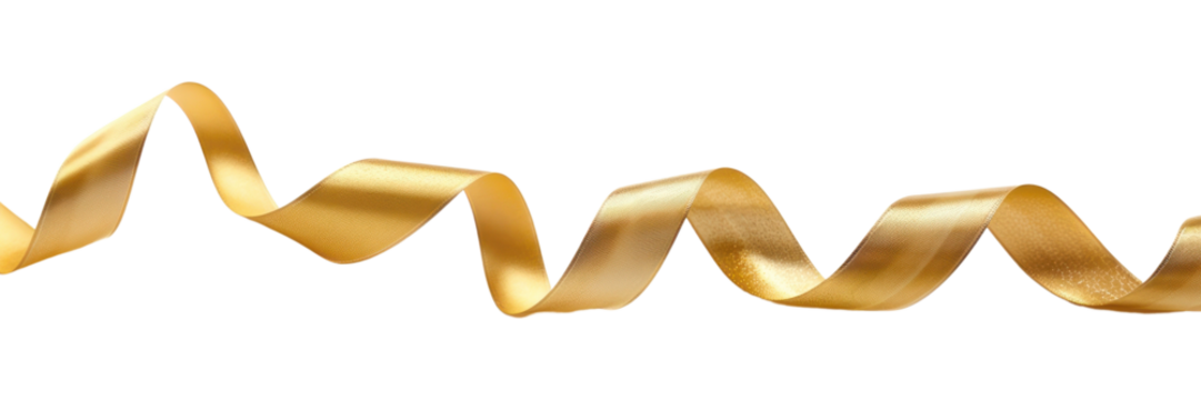 PNG Elegant gold ribbon decoration