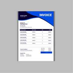 Minimal Corporate Business Invoice design template, vector illustration bill form price invoice, Creative invoice template vector,clean invoice template vector design,Invoice bill design template,Bill
