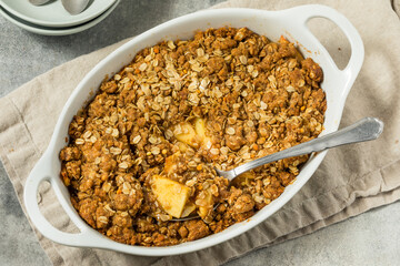 Homemade Autumn Apple Crisp Cobbler