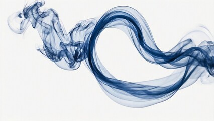 Fototapeta premium blaue fließende Wellen vor weißem Hintergrund
