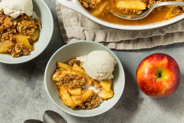 Homemade Autumn Apple Crisp Cobbler