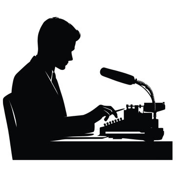 recommend clip art: Court Reporter Silhouette