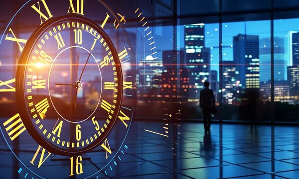 A clock with the hands at 3 and 9