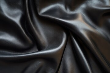 Fototapeta premium black leather sheet texture background. 