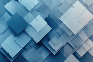 Obraz premium Abstract blue and grey glossy squares. Modern abstract blue background.