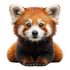 Obraz premium Cute red panda Isolated on transparent background.