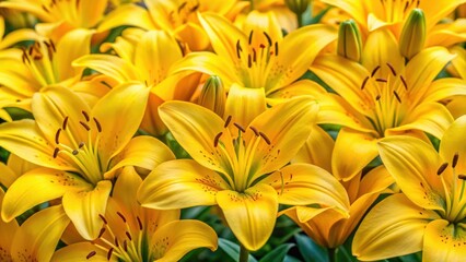 Fototapeta premium Close up of vibrant yellow lilies creating a stunning floral background