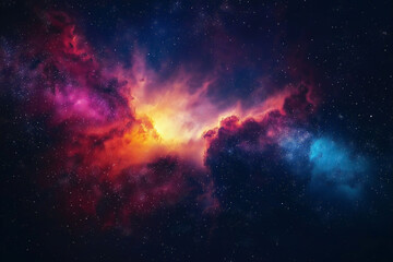 Fototapeta premium Colorful space galaxy cloud nebula. Stary night cosmos. Universe science astronomy. Supernova