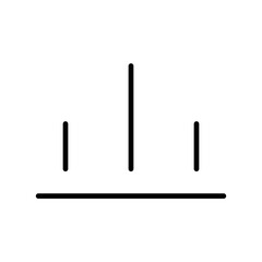 Modern Minimalistic Black Chart Icon for Data Analysis and Statistics Visualization - Versatile Graph Symbol for Business Reports and Financial Growth Representation