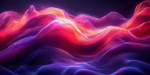 Obraz premium Abstract colorful waves with glowing lights