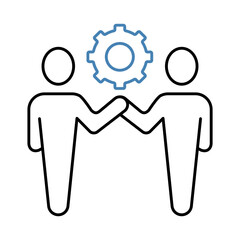 team concept line icon. Simple element illustration. team concept outline symbol design.