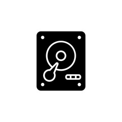 Hard Drive Icon, Simple Vector Graphic, Storage Device Symbol, Computer Component, Data Storage, HDD, Disk Drive, Data Center, Technology, Digital, Electronics, Hardware, Server, Desktop, Laptop, PC