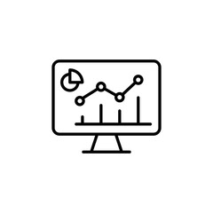 Analytics Dashboard Icon: Monitor Performance, Track Data, Measure Success, Business Intelligence, Data Visualization, Statistical Analysis