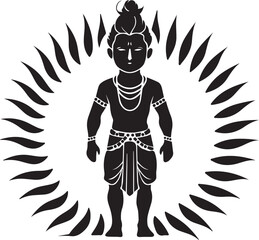 Lord Shiva face silhouette vector illustration