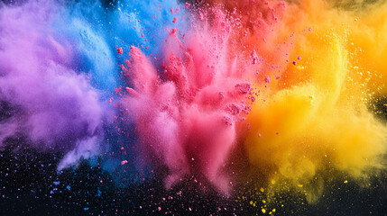 Fototapeta premium Bursts of color powder