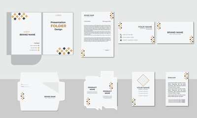 Corporate identity set branding template design. editable brand identity with abstract background color for Business Company and Finance Vector