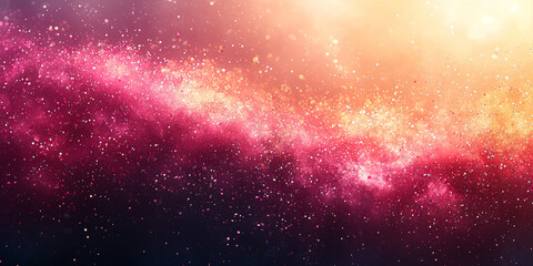 Fototapeta premium Abstract galaxy background with pink, yellow, and orange hues.