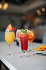 tasty cocktails at the cafe