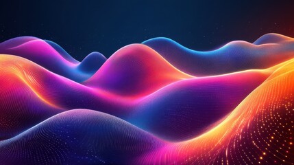 Obraz premium Vibrant Wave Patterns