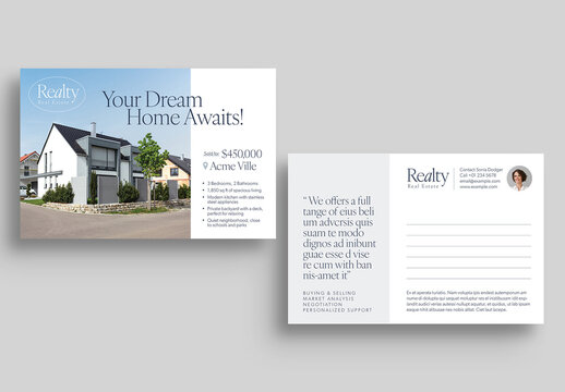 Real Estate Postcard Template