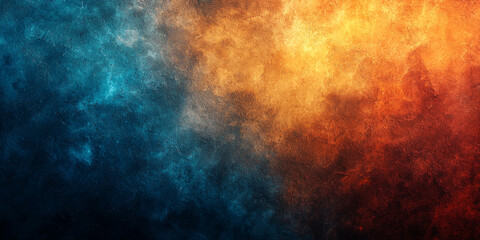 Fototapeta premium Abstract blue and orange paint texture.