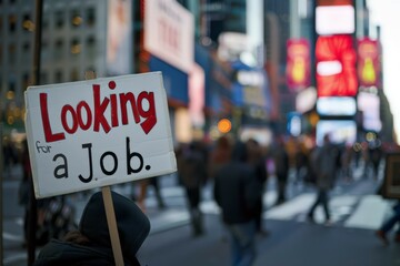 Job Seeker in Times Square