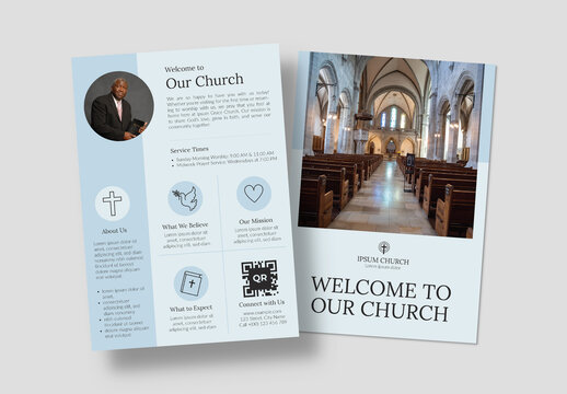 Church Welcome Card Template