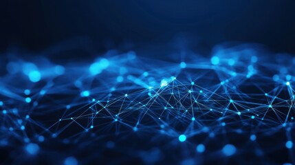 Abstract Blue Network Connections