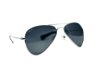 Stylish aviator sunglasses with mirrored lenses isolated on transparent background