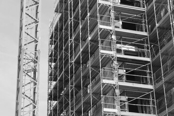 Lavori in corso nel cantiere edile