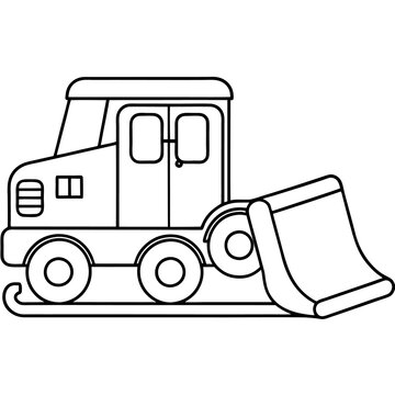 recommend clip art: snow plow machine outline coloring book page line art drawing