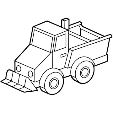 recommend clip art: snow plow machine outline coloring book page line art drawing