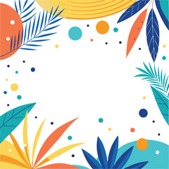 Naklejka premium Tropical leaves background with empty copy space for text Sale banner