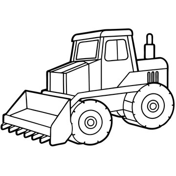recommend clip art: snow plow machine outline coloring book page line art drawing