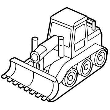 recommend clip art: snow plow machine outline coloring book page line art drawing