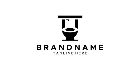 a toilet themed graphic image, white background. vector graphic base.