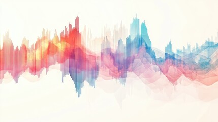 A digital financial chart showing stock prices fluctuating over time, with a clear focus on the upward trends, set against a minimalist white background