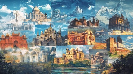 Obraz premium Architectural Wonders of India