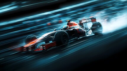 Formula 1 Race Car Speed Blur.
