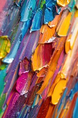 Fototapeta premium Close-up of colorful painting