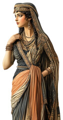Fototapeta premium PNG Elegant historical woman illustration