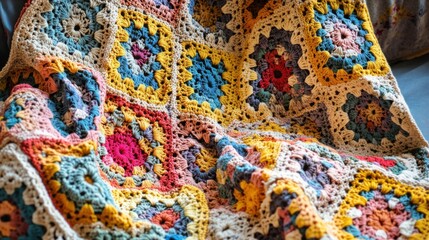 Vibrant Crochet Blanket