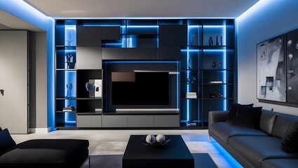 Stylish apartment modern interior . Idea for home design