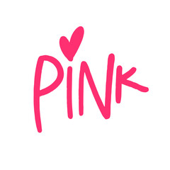 The image showcases a vibrant pink design with a heart shape