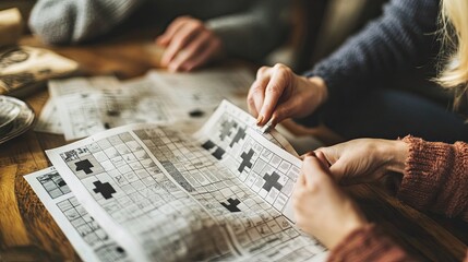 Naklejka premium Engaging Crossword Puzzle Activity