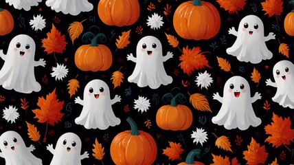 halloween seamless background