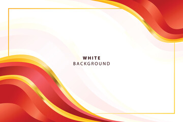 white background with red and gold geometric corner border for business or presentation